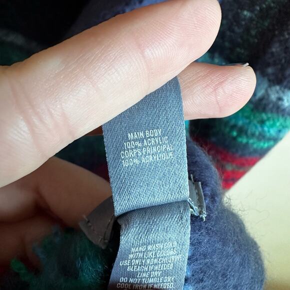 Aerie Plaid Blanket Scarf OS Large Rectangular - Picture 3 of 5